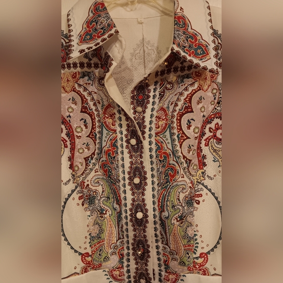 ZIMMERMAN PAISLEY LINEN DRESS - Picture 3 of 5